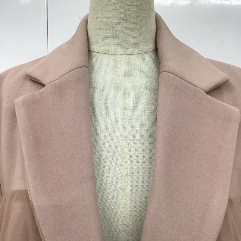 スナイデル SNIDEL コート コート一般 swfc184025 チュールコート アウター 1 無地 桃 / ピンク / レディース USED 古着 中古 10122817