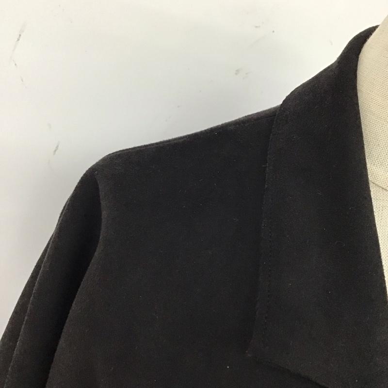 ザラ ZARA コート コート一般 ロングコート ロングジャケット カラージャケット アウター M 無地 黒 / ブラック / レディース USED 古着 中古 10120861