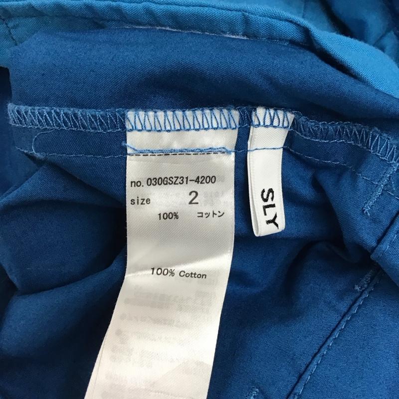 スライ SLY スカート ロングスカート 030gsz31-4200 MANY POCKET 2WAY スカート 2 無地 青 / ブルー / レディース USED 古着 中古 10119781