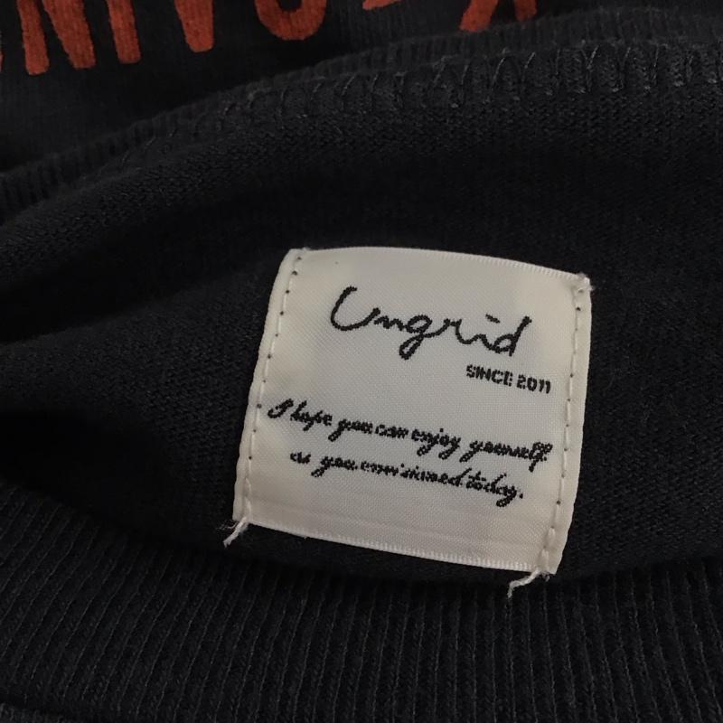アングリッド Ungrid Tシャツ 半袖 半袖カットソー プリントTシャツ クルーネックカットソー FREE プリント 黒 / ブラック / レディース USED 古着 中古 10132839
