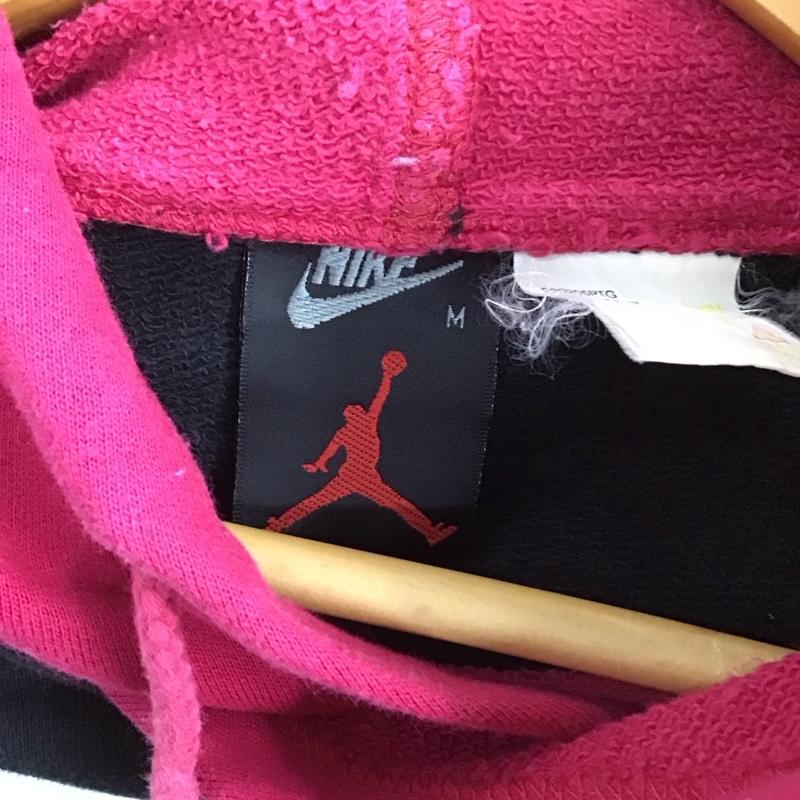 ナイキ NIKE パーカー 長袖 長袖パーカー プルオーバーパーカー スウェット M ロゴ、文字 黒 / ブラック / X えんじ / ワインレッド /  メンズ USED 古着 中古 10129039
