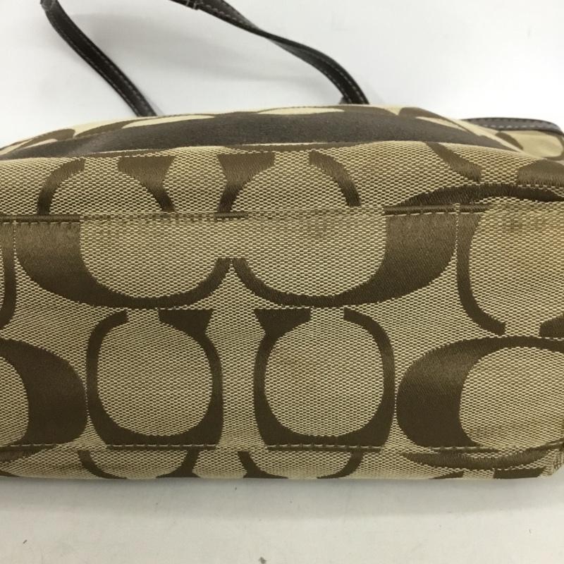コーチ COACH トートバッグ トートバッグ F19046 ロゴ、文字 茶 / ブラウン / X ベージュ / ベージュ / レディース USED 古着 中古 10138050