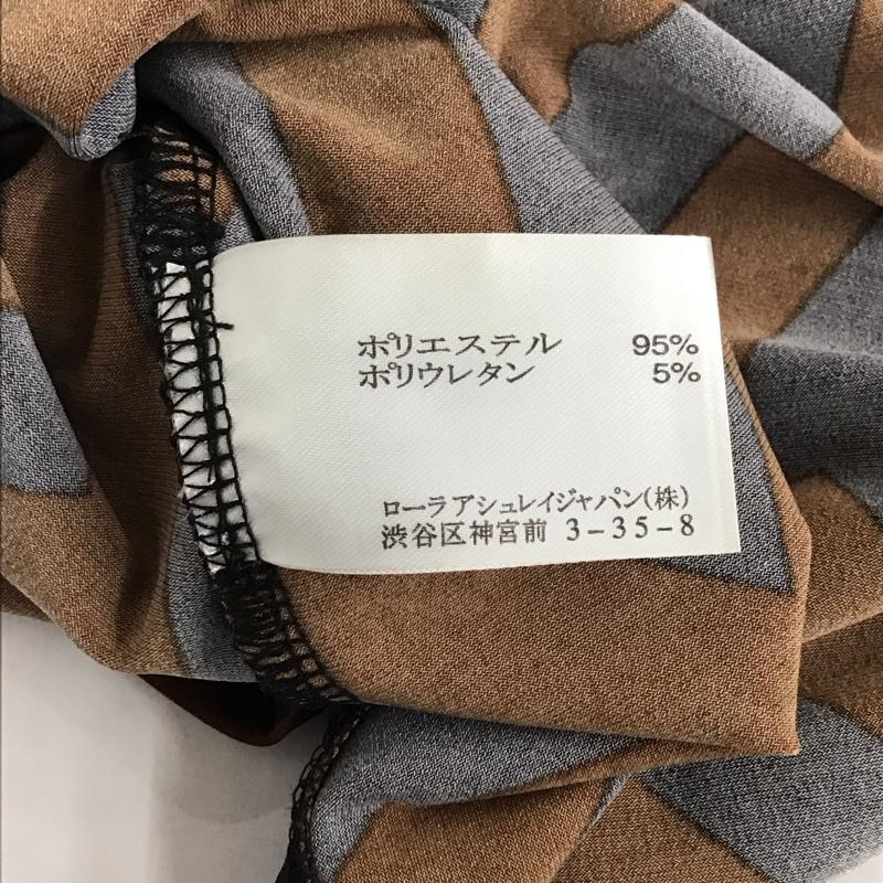 ローラ アシュレイ LAURA ASHLEY ワンピース ロングスカート 長袖ロングワンピース タイトワンピース 総柄 36 総柄 茶 / ブラウン / レディース USED 古着 中古 10122806