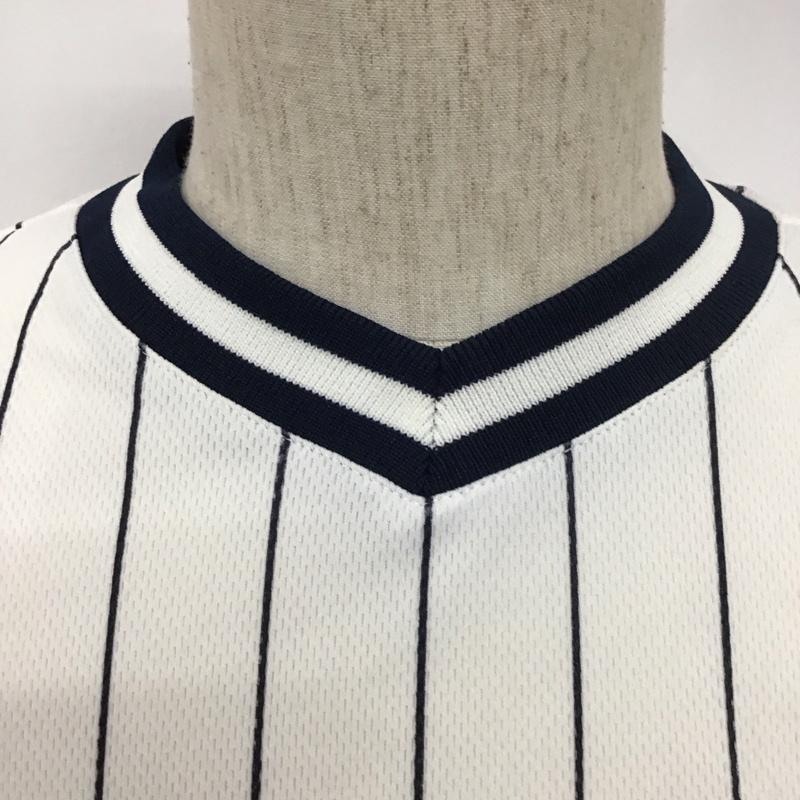 マジェスティック MAJESTIC カットソー 半袖 半袖カットソー プリントTシャツ スポーツウェア M ストライプ 白 / ホワイト / メンズ USED 古着 中古 10111151