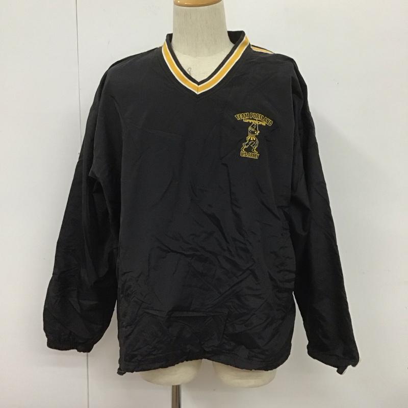 オーガスタスポーツウェア AUGUSTA SPORTSWEAR ジャケット、上着 ジャケット、ブレザー オーバーナイロンジャケット プルオーバー L ワンポイント 黒 / ブラック / X 黄 / イエロー / メンズ USED 古着 中古 10107053