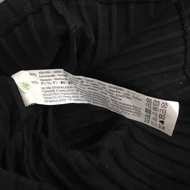 ザラ ZARA ワンピース ロングスカート 3253 816 800 背中開き リブ 長袖 S 無地 黒 / ブラック / レディース USED 古着 中古 10113501