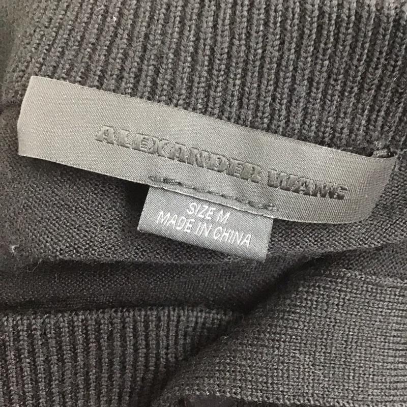 アレキサンダーワン ALEXANDER WANG カーディガン 長袖 長袖カーディガン 長袖カットソー ノーカラージャケット 前開カーディガン M 無地 黒 / ブラック / メンズ USED 古着 中古 10106568