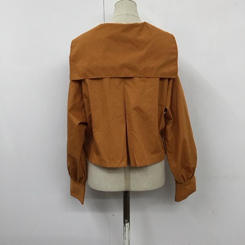 エヘカソポ ehka sopo シャツ、ブラウス 長袖 FREE 無地 茶 / ブラウン / レディース USED 古着 中古 10117248