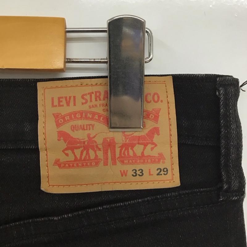 リーバイストラウスアンドコー Levi Strauss & co. パンツ デニム、ジーンズ デニムパンツ スリムパンツ カジュアルパンツ ストレッチパンツ 33インチ 無地 黒 / ブラック / メンズ USED 古着 中古 10132322