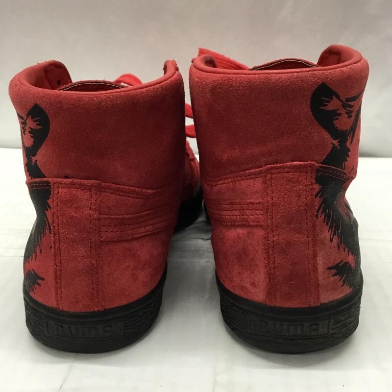 プーマ PUMA スニーカー スニーカー 357253 Suede Mid ROARCAT 24cm 24.0cm プリント 赤 / レッド / X 黒 / ブラック / レディース USED 古着 中古 10119896