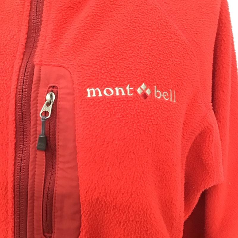 モンベル mont-bell ジャケット、上着 ジャケット、ブレザー 1106456 フリース クリマプラス200 M ロゴ、文字 赤 / レッド / レディース USED 古着 中古 10109050
