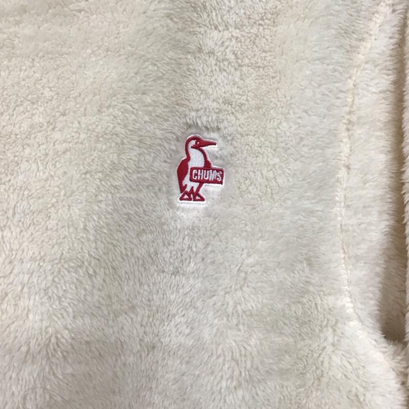 チャムス CHUMS トレーナー 長袖 CH14-1231 エルモフリースクルートップ Elmo Fleece Crew Top L 無地 白 / ホワイト / X 紺 / ネイビー / レディース USED 古着 中古 10132215