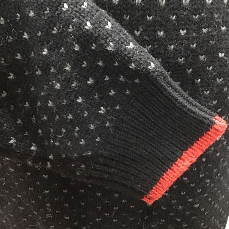 ブルックスブラザーズ BROOKS BROTHERS ニット、セーター 長袖 長袖ニットカットソー ニット セーター クルージップアップネックニット S 総柄 黒 / ブラック / X 灰 / グレー /  メンズ USED 古着 中古 10113244