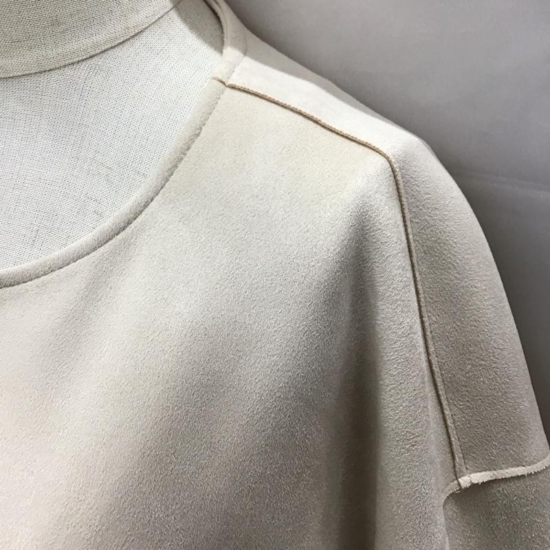 ザラ ZARA コート コート一般 3046 134 711 ノーカラー フェイクスエード フリンジ M 刺繍 アイボリー / アイボリー / レディース USED 古着 中古 10118400