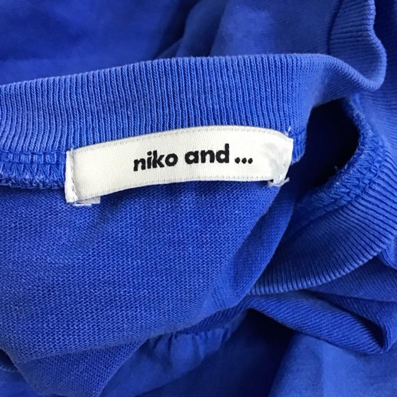 ニコアンド niko and... カットソー 半袖 半袖カットソー プリントTシャツ クルーネックカットソー FREE 無地 青 / ブルー / レディース USED 古着 中古 10123157