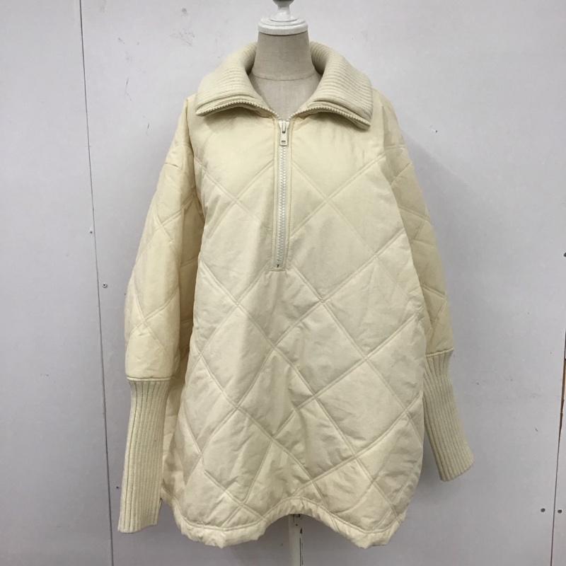 スライ SLY カットソー 長袖 030fay30-4140 QUILTINGNYLONSTANDトップス 長袖カットソー キルティングカットソー FREE 無地 オフホワイト / オフホワイト / レディース USED 古着 中古 10110226