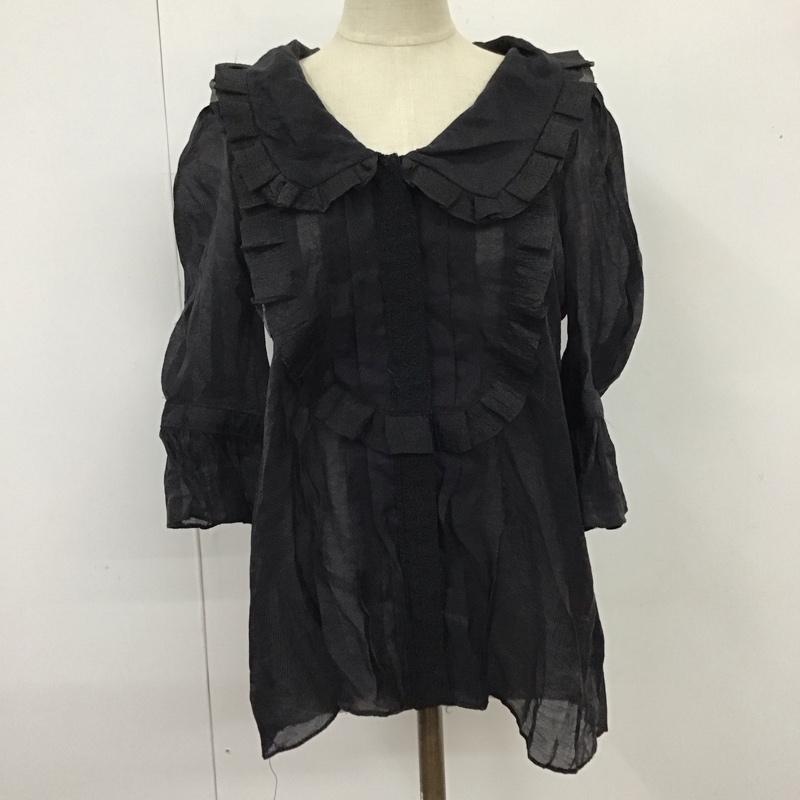 スナイデル SNIDEL シャツ、ブラウス 七分袖 SFBD10119-102 シアー FREE 無地 黒 / ブラック / レディース USED 古着 中古 10114904