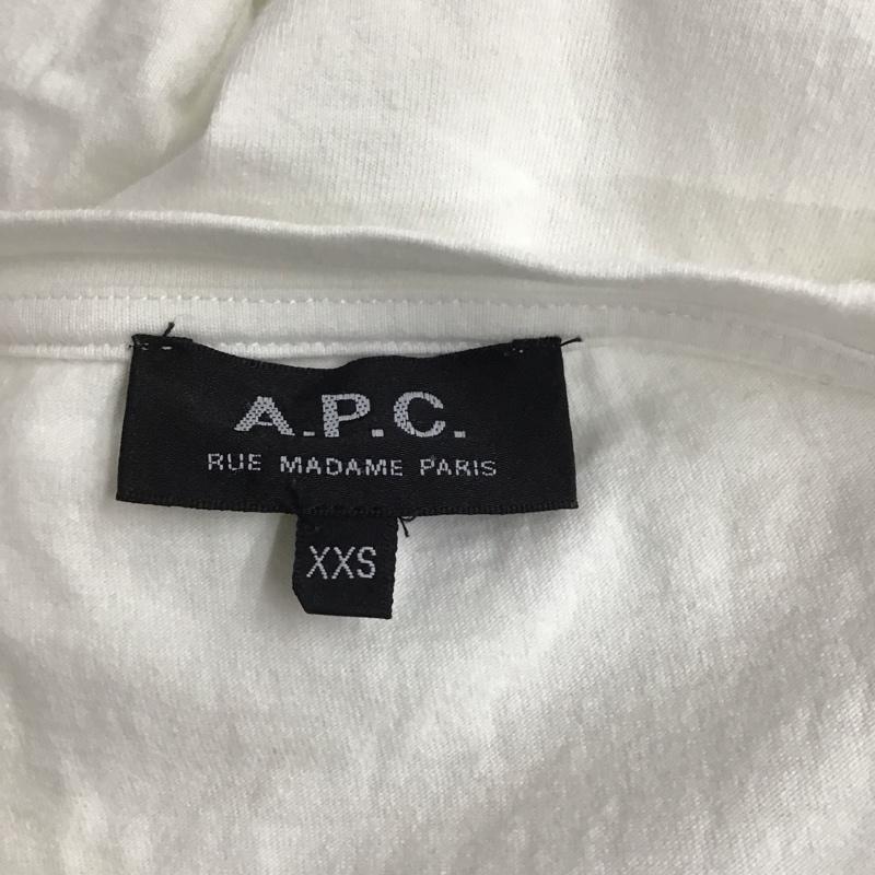 アーペーセー A.P.C. Tシャツ 半袖 半袖カットソー プリントTシャツ クルーネックカットソー XXS ロゴ、文字 白 / ホワイト / レディース USED 古着 中古 10127607