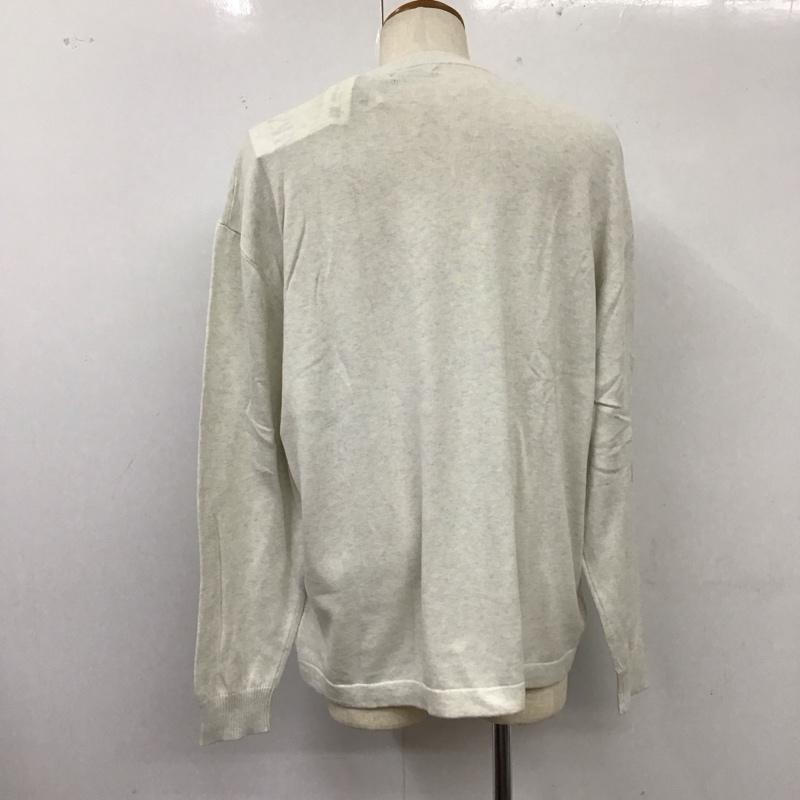 ザラ ZARA ニット、セーター 長袖 長袖ニットカットソー ニット セーター クルーネックニット XL 無地 白 / ホワイト / メンズ USED 古着 中古 10119291