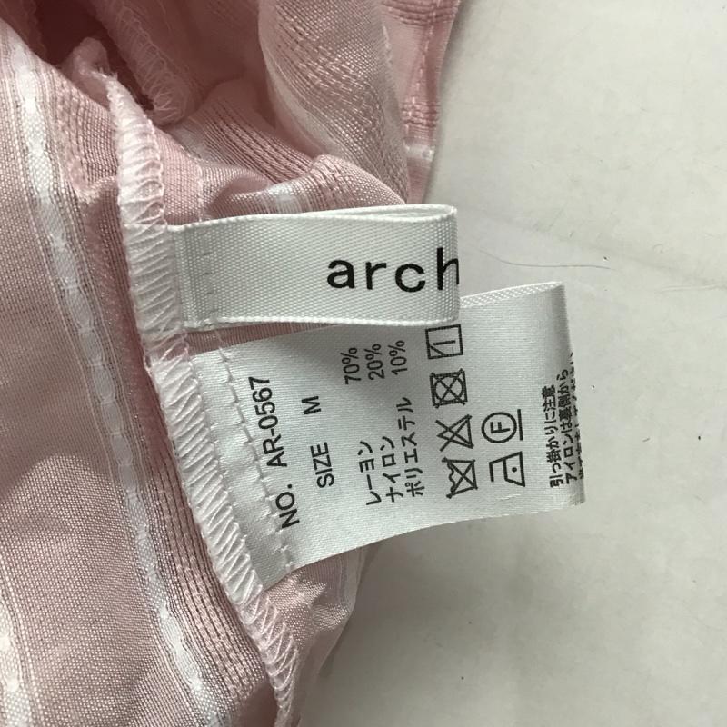アルシーヴ archives シャツ、ブラウス 長袖 長袖シャツ ストライプシャツ カラーシャツ ショート丈シャツ M ストライプ 桃 / ピンク / レディース USED 古着 中古 10125264