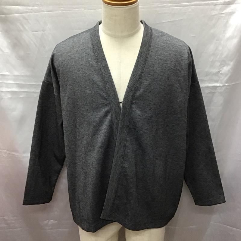 アズールバイマウジー AZUL BY MOUSSY カーディガン 長袖 長袖カーディガン 長袖カットソー ノーカラージャケット 前開カーディガン M 無地 灰 / グレー / メンズ USED 古着 中古 10113236