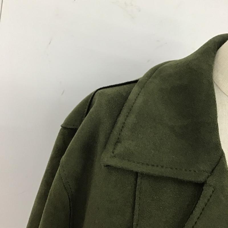ザラベーシック ZARA BASIC ジャケット、上着 ジャケット、ブレザー ジップアップジャケット ジャンパー ジャケット カジュアルジャケット ライダース L 無地 緑 / グリーン / レディース USED 古着 中古 10119438