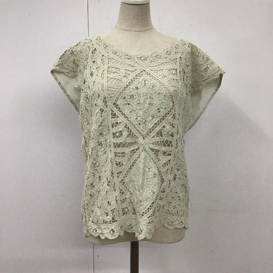 ニコアンド niko and... カットソー 半袖 バテンレース レース柄 薄緑 / ライトグリーン /  レディース USED 古着 中古 10112638