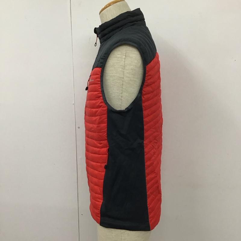 エディーバウアー Eddie Bauer ベスト ベスト ジップアップベスト ダウンベスト ノースリーブカットソー S ロゴ、文字 赤 / レッド / X 紺 / ネイビー / メンズ USED 古着 中古 10110415
