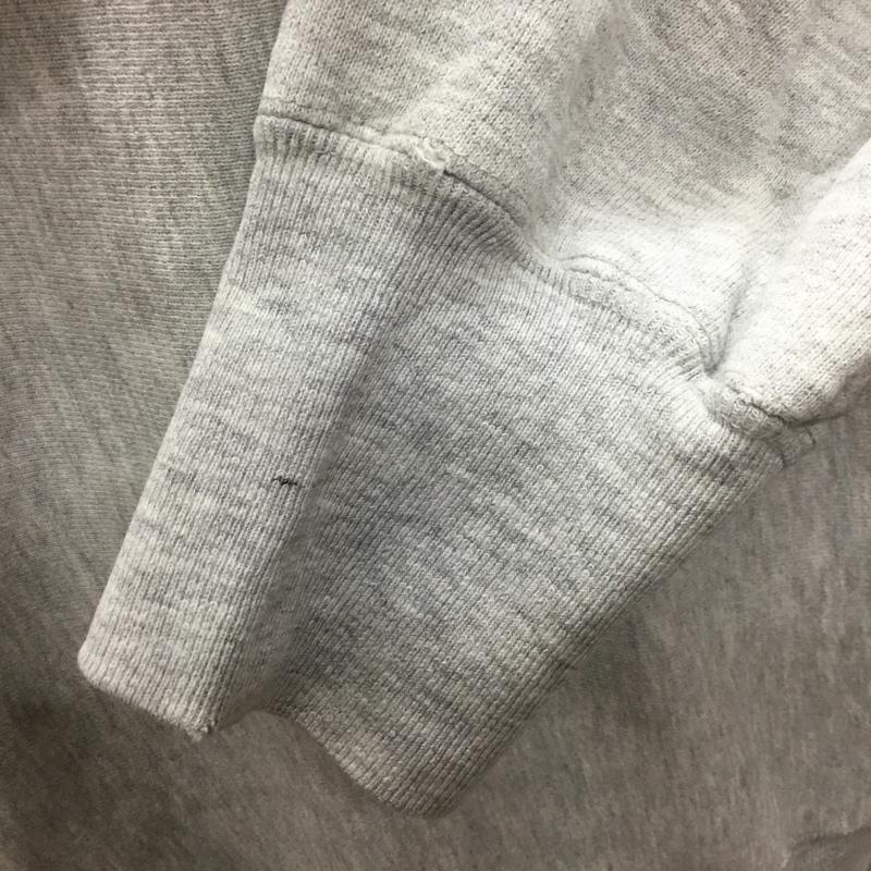 チャンピオン Champion トレーナー 長袖 長袖トレーナー スウェット クルーネック リブスウェットカットソー 80s XL ロゴ、文字 灰 / グレー /  メンズ USED 古着 中古 10119416