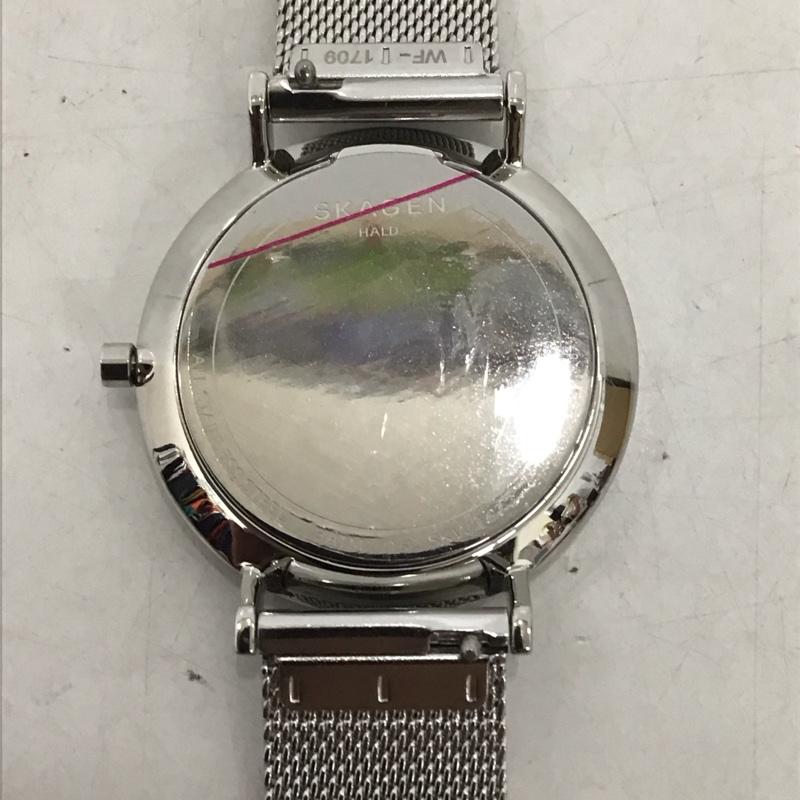 スカーゲン SKAGEN 腕時計 アナログ(クォーツ式) SKW2677 メッシュ 箱有 ロゴ、文字 銀 / シルバー / レディース USED 古着 中古 10134113