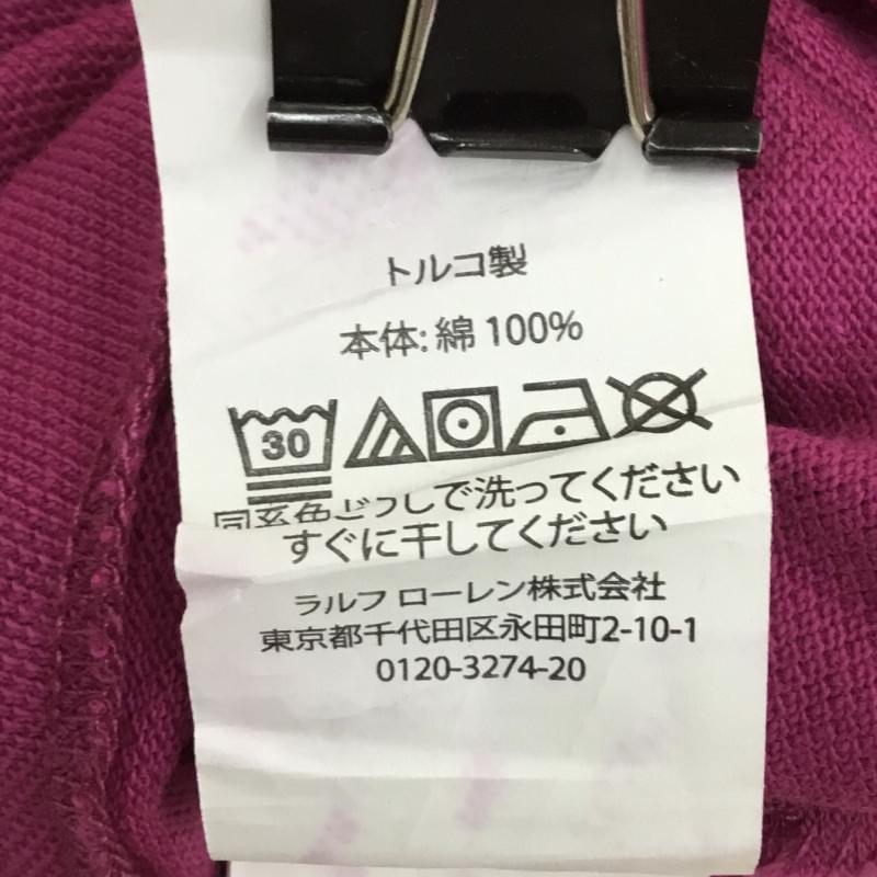 ポロラルフローレン POLO RALPH LAUREN ポロシャツ 半袖 L ロゴ、文字 桃 / ピンク / メンズ USED 古着 中古 10133529