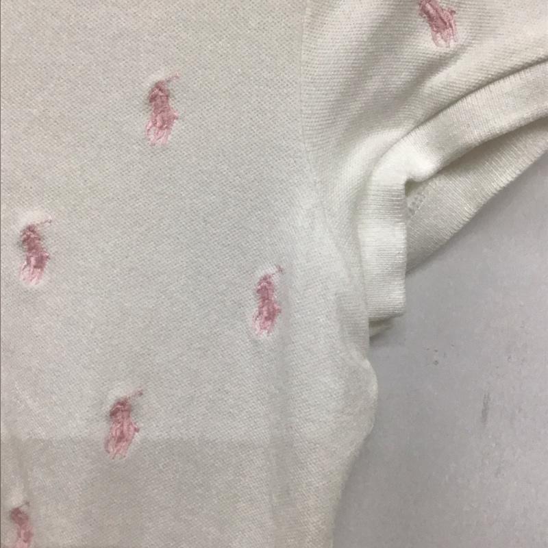 ポロラルフローレン POLO RALPH LAUREN ポロシャツ 半袖 半袖ポロシャツ カラーシャツ 半袖カットソー XL ロゴ、文字 白 / ホワイト / レディース USED 古着 中古 10136117