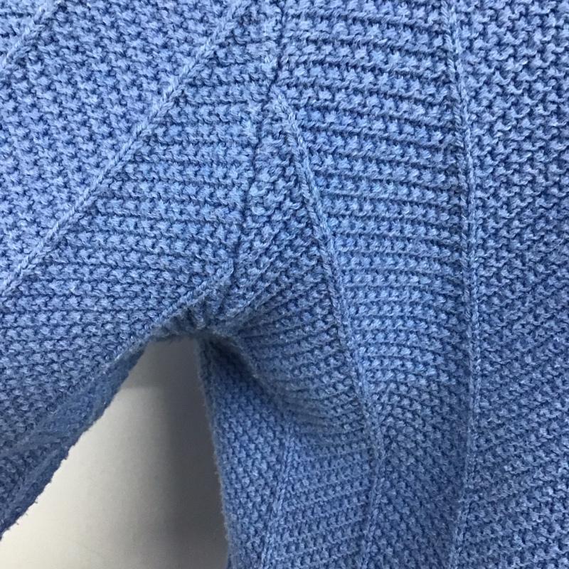 チャップス CHAPS ニット、セーター 長袖 長袖ニットカットソー ニット セーター クルーネックニット L ロゴ、文字 水色 / ライトブルー / メンズ USED 古着 中古 10124600