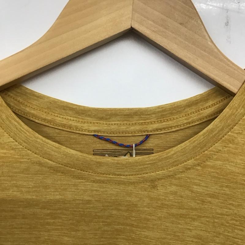 パタゴニア patagonia Tシャツ 半袖 半袖カットソー プリントTシャツ クルーネックカットソー M ロゴ、文字 黄 / イエロー / メンズ USED 古着 中古 10139823