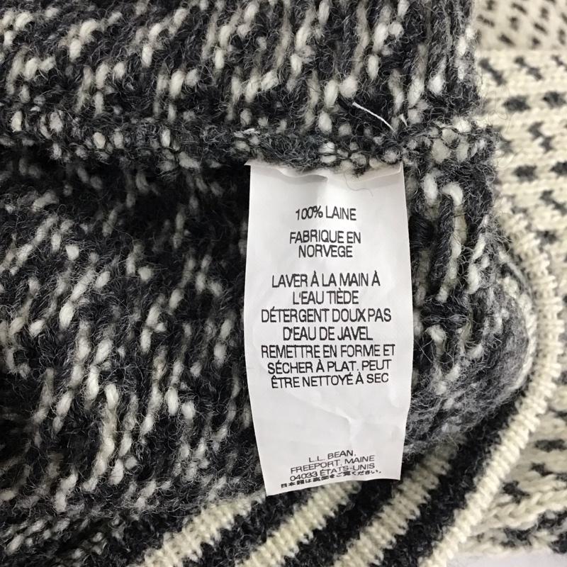エルエルビーン L.L.Bean ニット、セーター 長袖 S 白 / ホワイト / X 灰 / グレー / メンズ USED 古着 中古 10111728