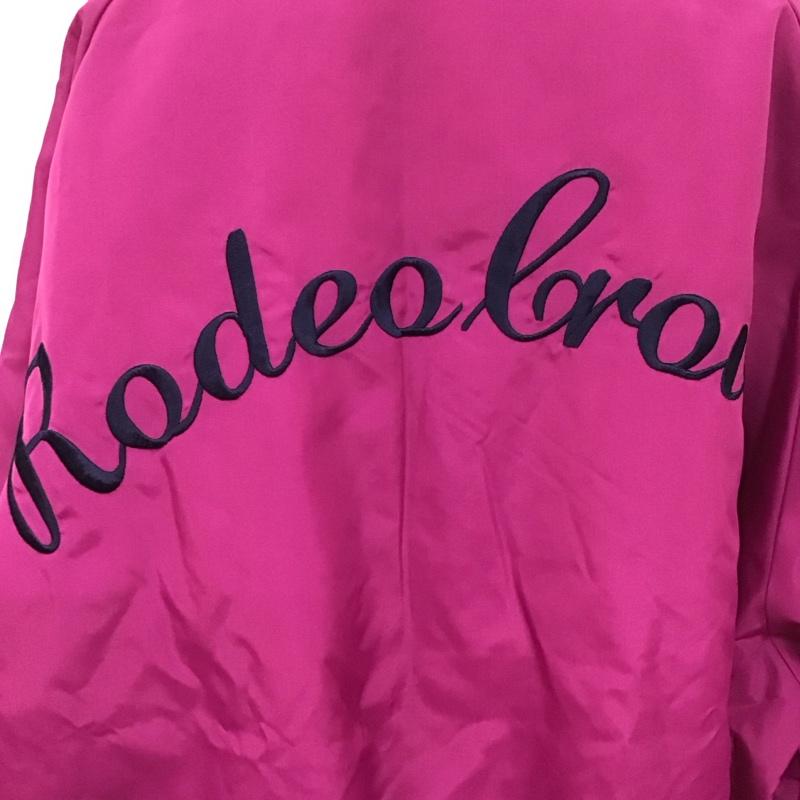 ロデオクラウンズ Rodeo Crowns ジャケット、上着 ジャンパー、ブルゾン 420bsk30-0120 18SS リメイクビッグジャンパー ラグラン FREE ロゴ、文字 マゼンタ / マゼンタ / レディース USED 古着 中古 10119064