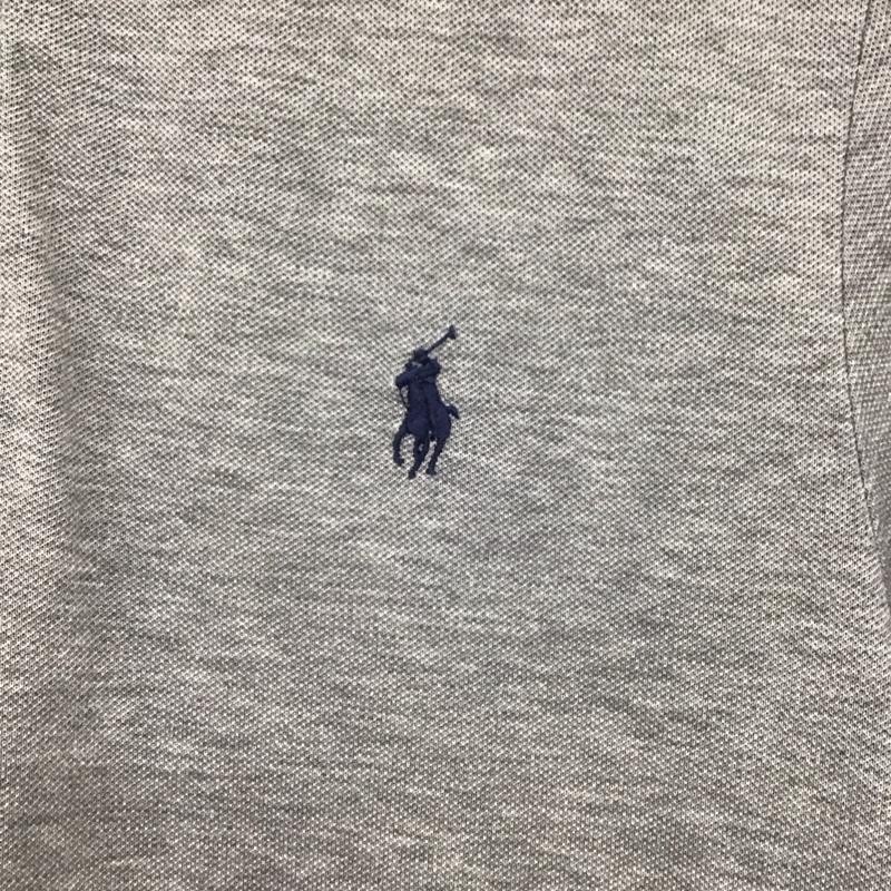 ポロラルフローレン POLO RALPH LAUREN ポロシャツ 半袖 半袖ポロシャツ 半袖カットソー カラーシャツ M ロゴ、文字 灰 / グレー / メンズ USED 古着 中古 10131487
