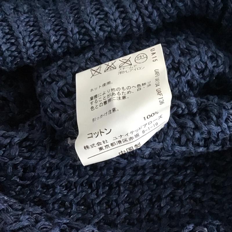 ユナイテッドアローズグリーンレーベルリラクシング UNITED ARROWS green label relaxing ニット、セーター 長袖 36 無地 青 / ブルー / メンズ USED 古着 中古 10136893
