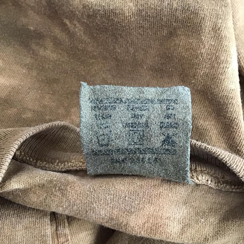 古着 USED Tシャツ 半袖 半袖カットソー プリントTシャツ ヘンリーネックカットソー 古着 プリント 茶 / ブラウン / メンズ USED 古着 中古 10123676