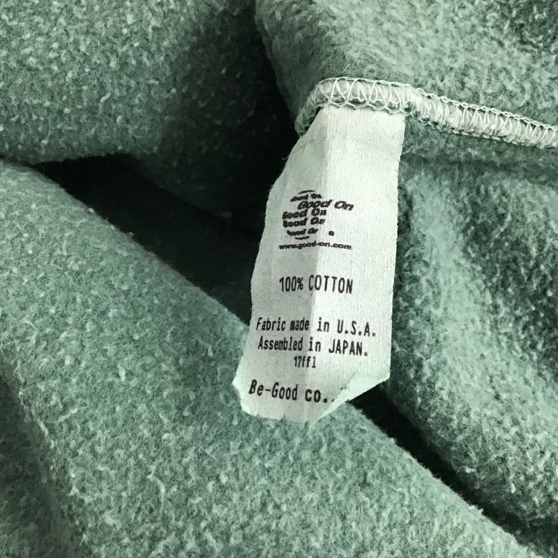 グッドオン Good On トレーナー 長袖 長袖トレーナー スウェット クルーネック プルオーバー L 無地 緑 / グリーン / メンズ USED 古着 中古 10142400