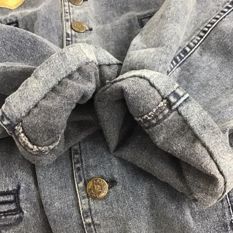 アルマーニジーンズ ARMANI JEANS ジャケット、上着 ジャケット、ブレザー デニムジャケット 46 青 / ブルー / レディース USED 古着 中古 10139154