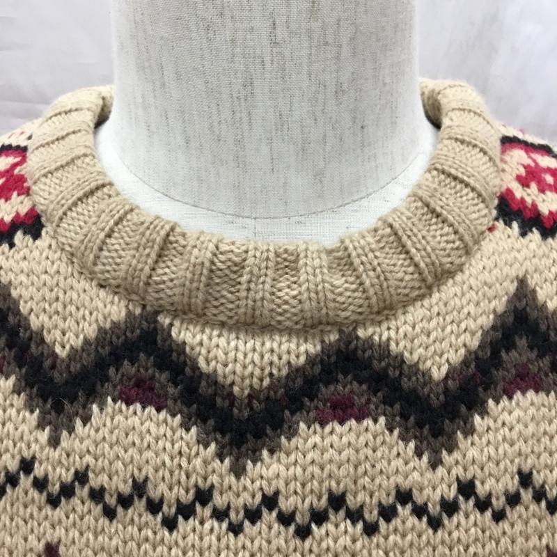 ニューヨーカー NEWYORKER ニット、セーター 長袖 長袖ニットカットソー ニット セーター クルーネックニット M 総柄 マルチカラー / マルチカラー /  メンズ USED 古着 中古 10113287