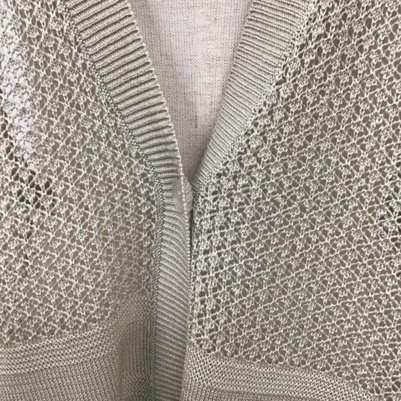 アメリカンホリック AMERICAN HOLIC ベスト ベスト HA26L2X0500 Vネック透かし編みニットベスト ロング丈 L 無地 ベージュ / ベージュ / レディース USED 古着 中古 10109467