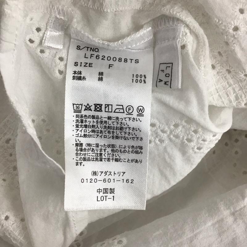 ローリーズファーム LOWRYS FARM カットソー 長袖 LF620088TS スカラップレースブラウス FREE 刺繍 白 / ホワイト / レディース USED 古着 中古 10131327