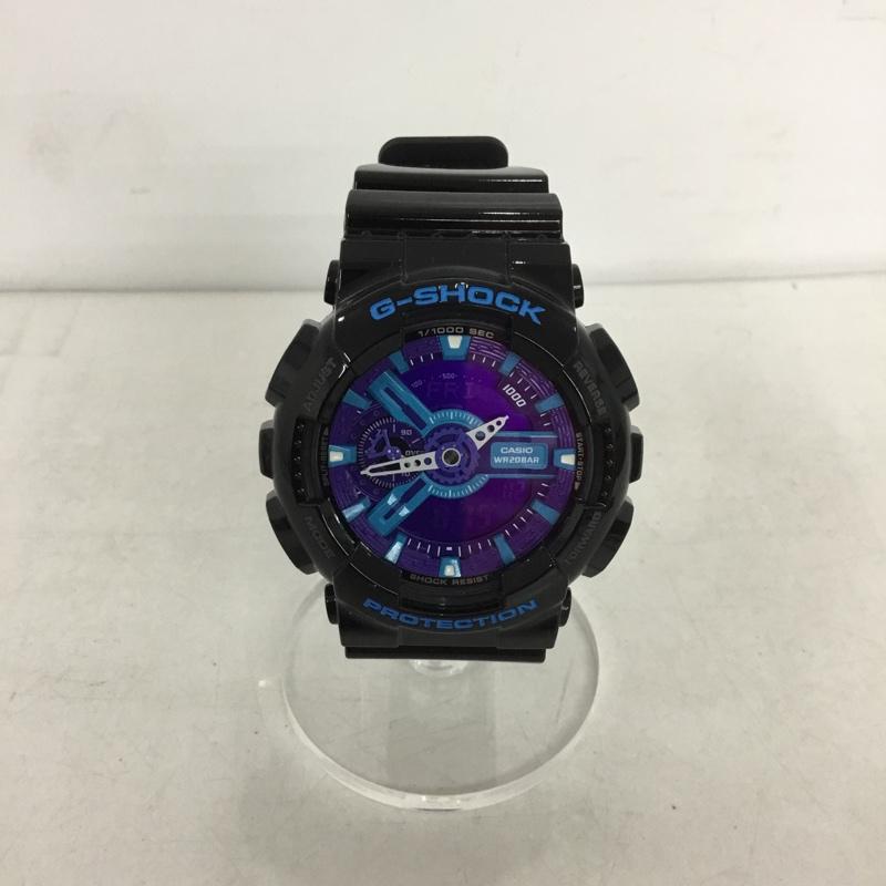 ジーショック G-SHOCK 腕時計 アナログ(クォーツ式) GA-110HC Hyper Colors ロゴ、文字 黒 / ブラック / メンズ USED 古着 中古 10136355