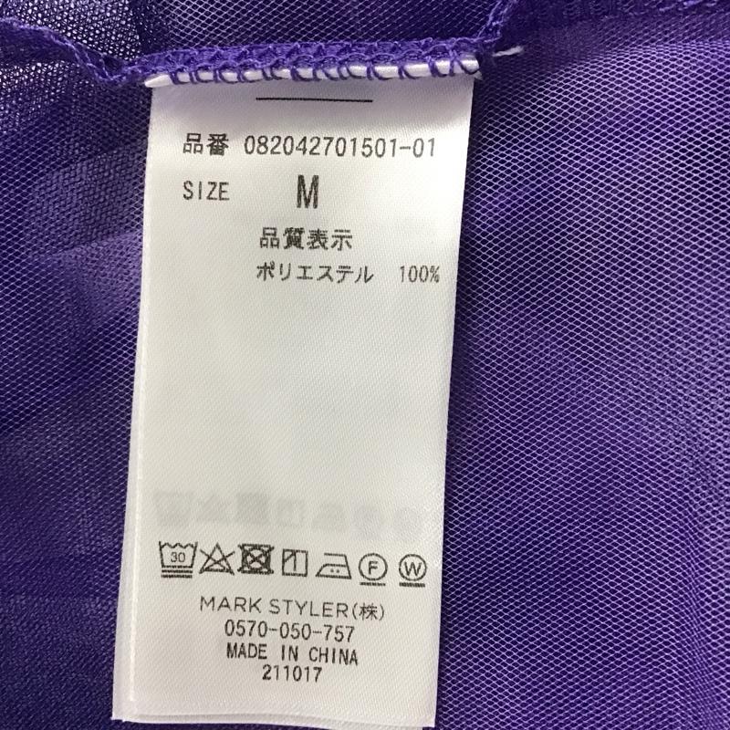 ジュエティ jouetie Tシャツ 半袖 082042701501 シースルーBIGTシャツ M 総柄 紫 / パープル / レディース USED 古着 中古 10133319