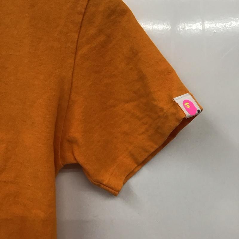 アベイシングエイプ A BATHING APE Tシャツ 半袖 プリント 橙 / オレンジ / レディース USED 古着 中古 10130306