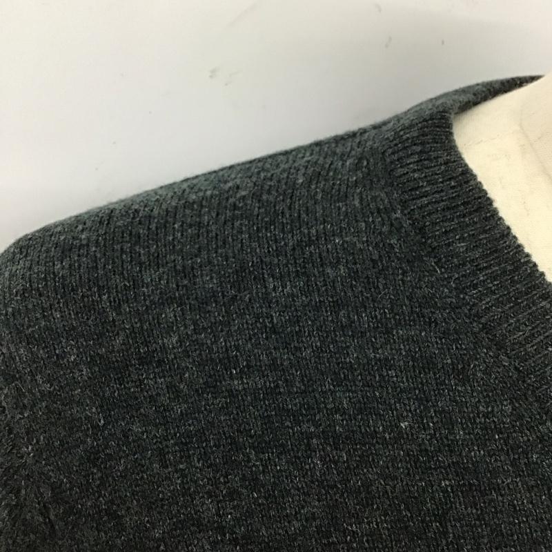 ブルックスブラザーズ BROOKS BROTHERS ニット、セーター 長袖 長袖ニットカットソー ニット セーター Vネックニット M 無地 緑 / グリーン / メンズ USED 古着 中古 10112570