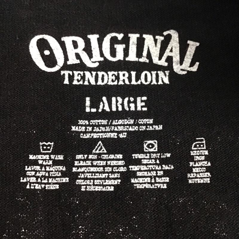 テンダーロイン TENDERLOIN Tシャツ 半袖 半袖カットソー プリントTシャツ クルーネックカットソー L プリント 黒 / ブラック /  メンズ USED 古着 中古 10109807