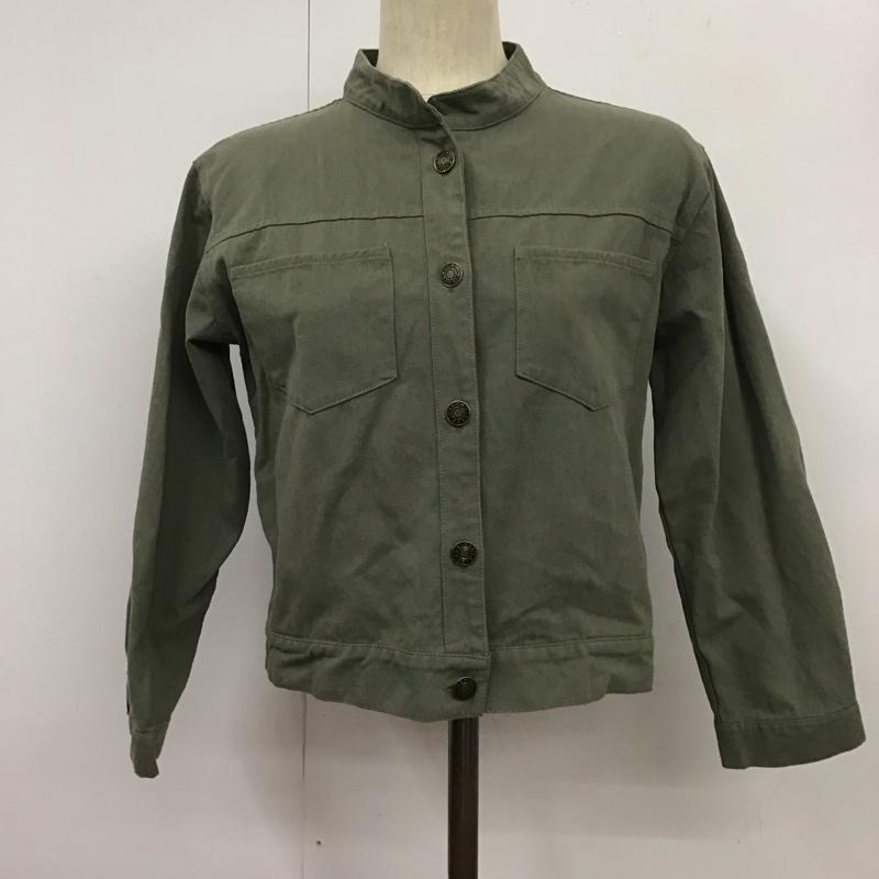 フィフス fifth ジャケット、上着 ジャケット、ブレザー 長袖ジャケット アウター 前ボタン ノーカラー 無地 カーキ / カーキ / レディース USED 古着 中古 10126136